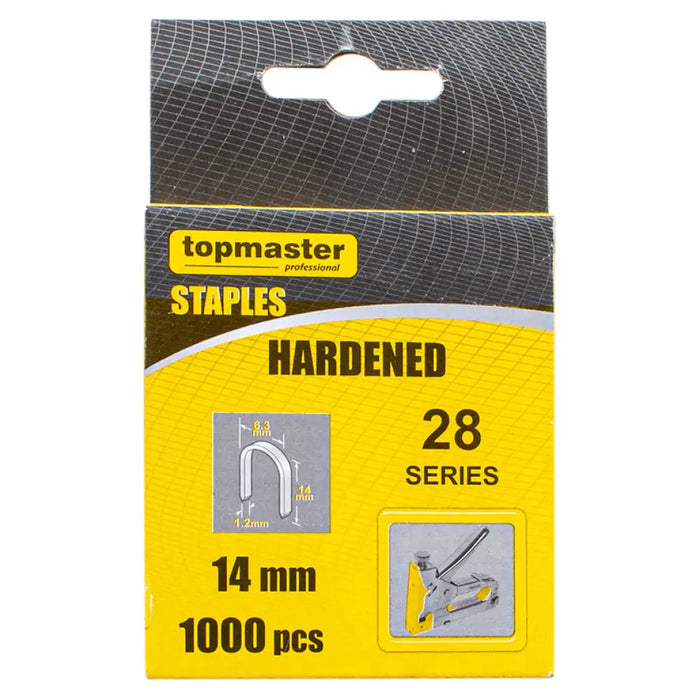 СКОБИ ЗА ТАКЕР ТИП 28 14X6.3 ММ TOPMASTER 1000 БРОЯ