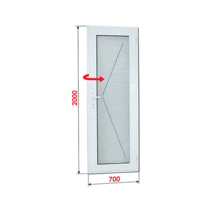 АЛУМИНИЕВА ВРАТА ЗА БАНЯ С МАТИРАНО СТЪКЛО PROFILINK 70Х200