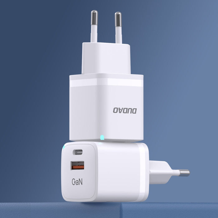 Адаптер Dudao A13Pro GaN 33W PPS USB-C / USB бял