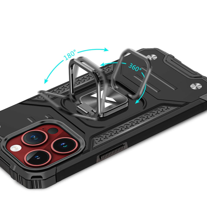 Кейс Wozinsky Ring Armor за iPhone 15 Pro син