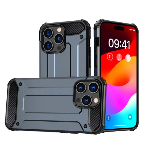 Кейс HQWear Hybrid Armor за iPhone 15 Pro син