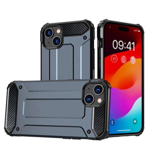 Кейс HQWear Hybrid Armor за iPhone 15 Plus син