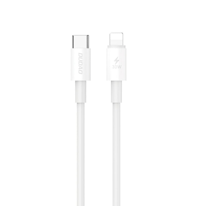 Кабел Dudao USB-C към Lightning 30W PD 1m бял