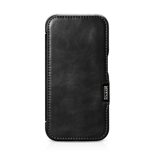 Калъф iCarer Curved Edge Oil Wax Real Leather за iPhone 15