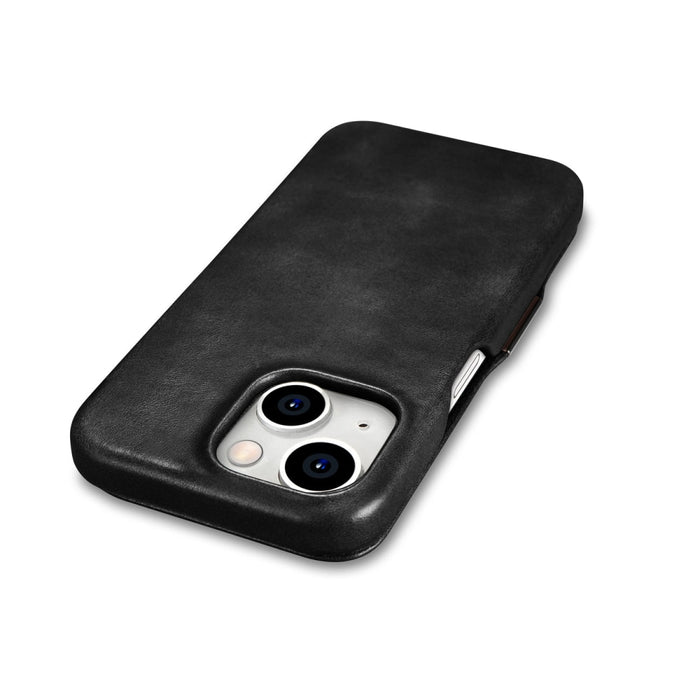 Калъф iCarer Curved Edge Oil Wax Real Leather за iPhone 15