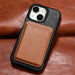 Калъф iCarer Curved Edge Oil Wax Real Leather за iPhone 15