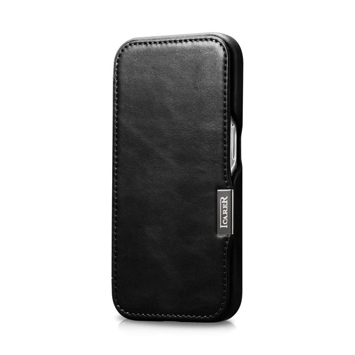 Калъф iCarer Curved Edge Oil Wax Real Leather за iPhone 15