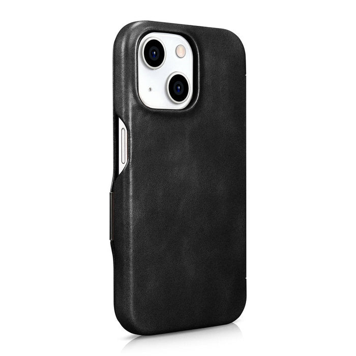 Кейс iCarer Oil Wax Premium Leather за iPhone 15 съвместим