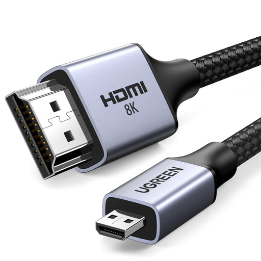Кабел Ugreen HD164 Micro HDMI към HDMI 2.1 8K 2m сив