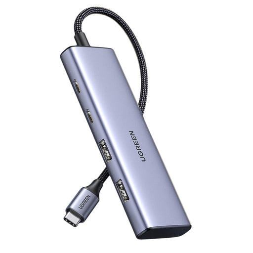 Хъб Ugreen CM473 USB-C към 2x USB-A / 2x USB-C 20 cm сив