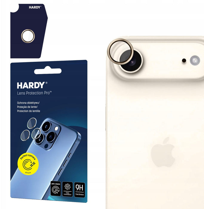 3mk HARDY Lens Protection Pro стъкло за стъкла за iPhone 17 Air - златно