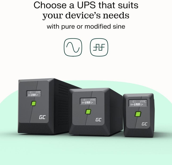 Green Cell UPSLP700 непрекъсваемо захранване (UPS) Line-Interactive 1 kVA 700 W 4 AC изход(а)