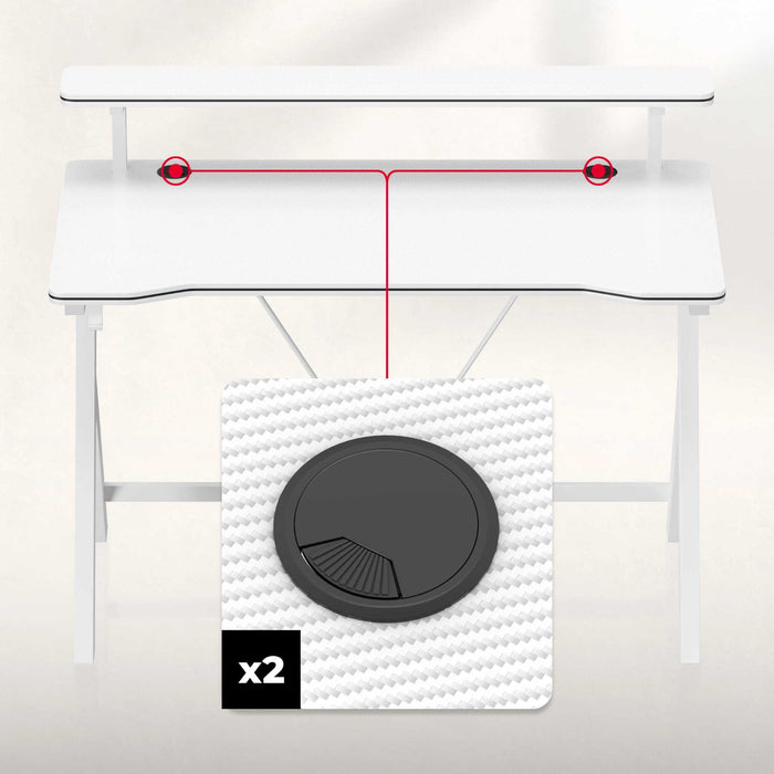 Геймърско бюро Huzaro Hero 1.9 White