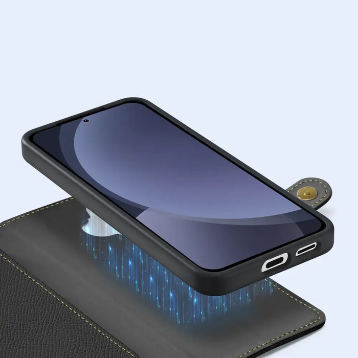 Кожен калъф Dux Ducis Lawa за Samsung Galaxy S25 със свалящ