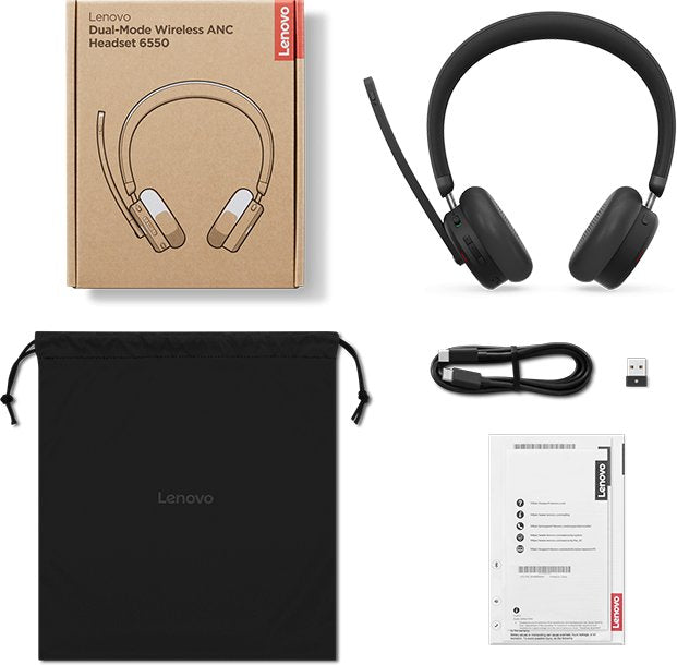 LENOVO Безжични слушалки с двоен режим и ANC 6550 USB-A Teams