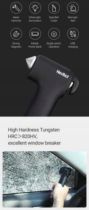 Многофункционален спасителен инструмент 4w1 NexTool Hammer Rescue NE0140