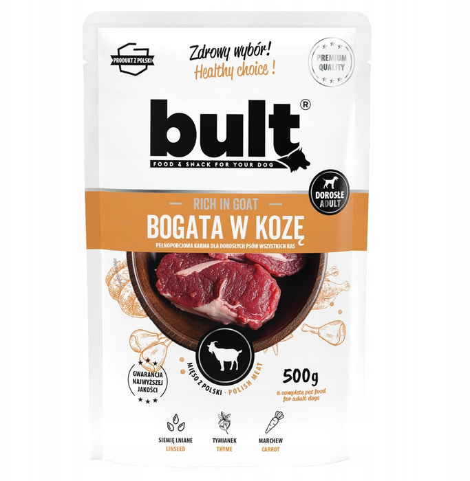 BULT Пауч смляна месна храна богато на коза мокра храна за кучета 500g