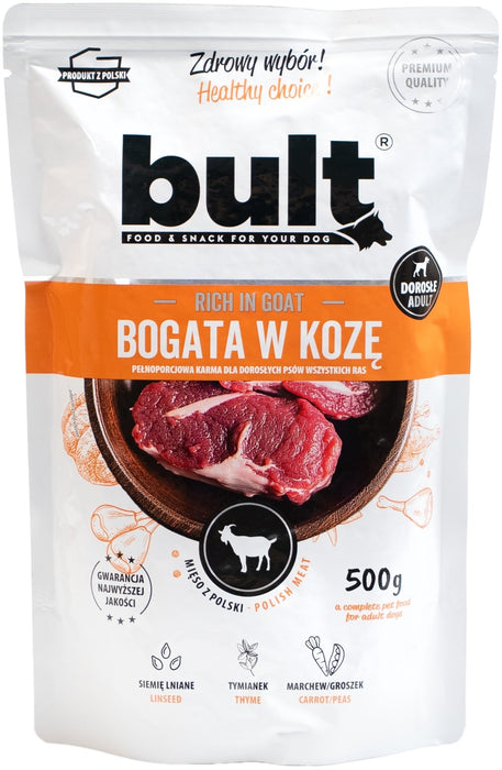 BULT Пауч смляна месна храна богато на коза мокра храна за кучета 500g