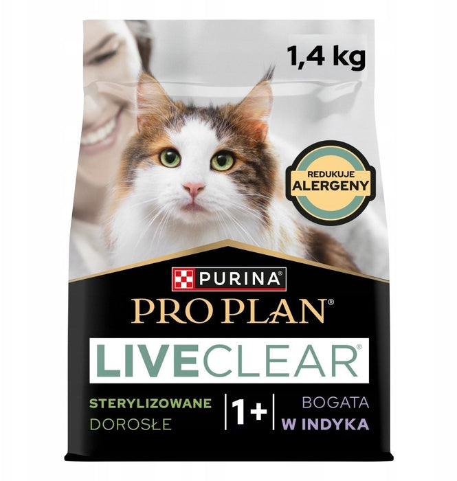 PURINA PRO PLAN LIVECLEAR STERILISED ADULT Bogata w Indyka 1,4 кг