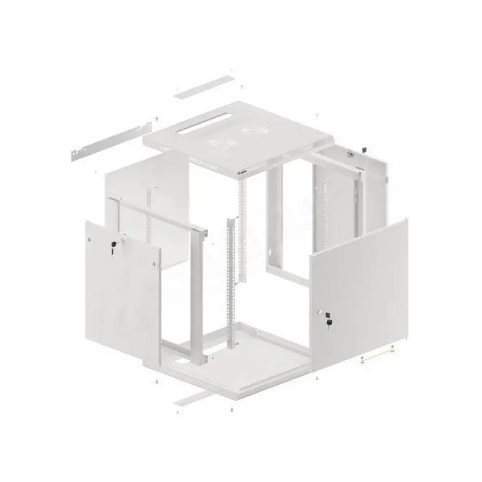 Шкаф Lanberg стелаж 19’’ за монтаж на стена 12U/600x600
