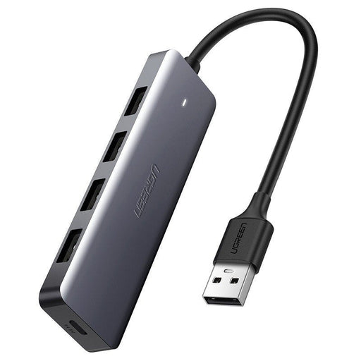 4в1 Хъб UGREEN USB към 4x USB 3.0 + USB-C сив