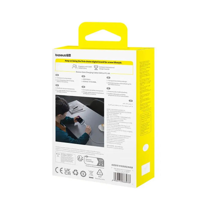 Кабел за бързо зареждане Baseus Gem USB to IP 2.4A 1 m син