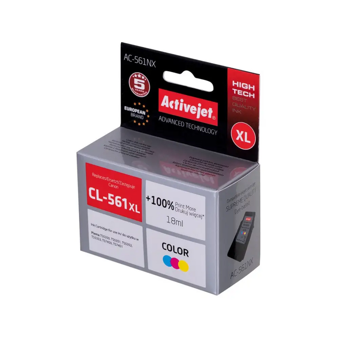 Мастило Activejet AC-561NX (заместител за Canon CL-561XL;