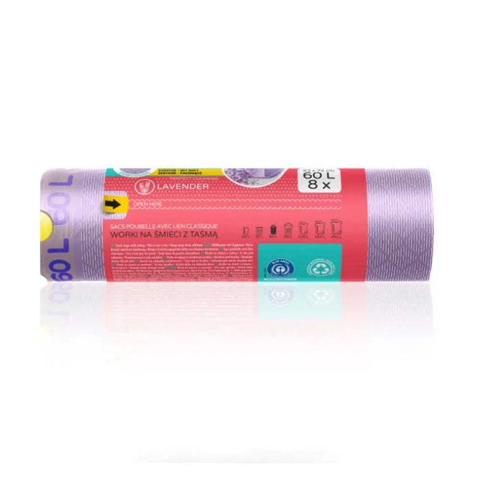 ТОРБИ ЗА СМЕТ LD С ВРЪЗКА ЛАВАНДУЛА 60L 8бр. PREMIUM 1 VIGO