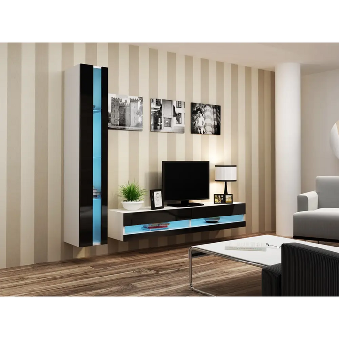Поставка за телевизор Cama VIGO NEW 30/140/40 бяло/черно