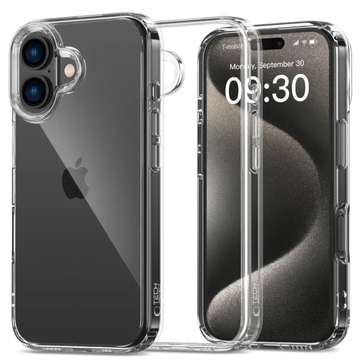 Хибриден калъф Tech-Protect FlexAir за iPhone 16 - прозрачен