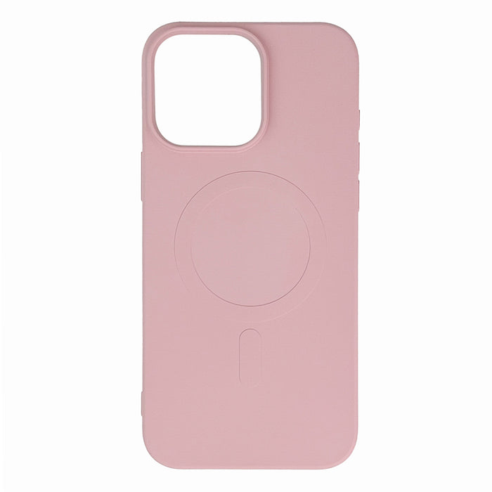 Кейс Liquid Silicone MagSafe за iPhone 16 Pro Max, светлорозов