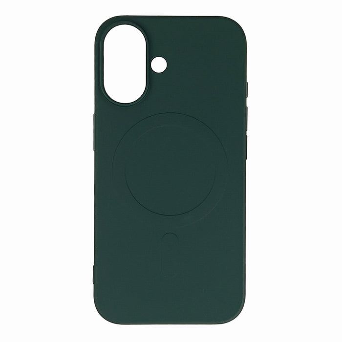 Кейс Liquid Silicone MagSafe за iPhone 16, тъмнозелен