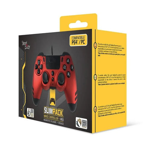Джойстик SteelPlay Metaltech Wired - Ruby Red Slim (PS4)
