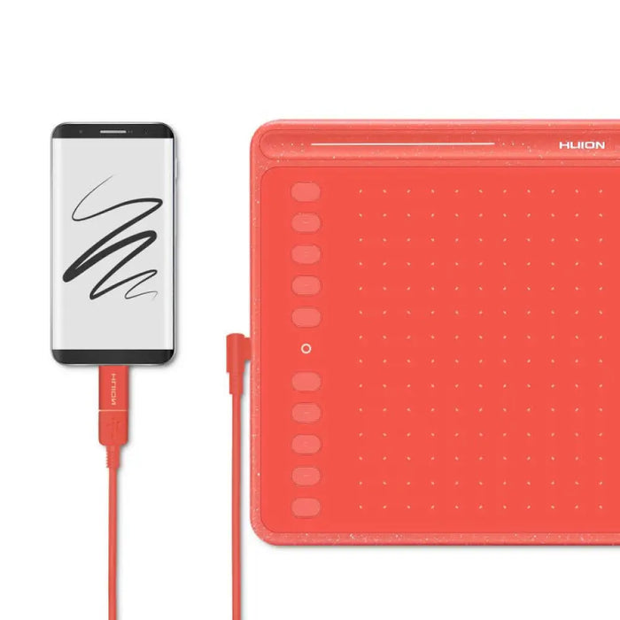HUION HS611 RED графичен таблет 5080 lpi 258.4 x 161.5 mm