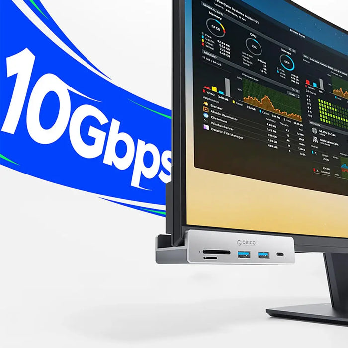 Orico MH5PC Хъб монтиран на скоба USB-C / 2x USB-A 3.2 + 1x