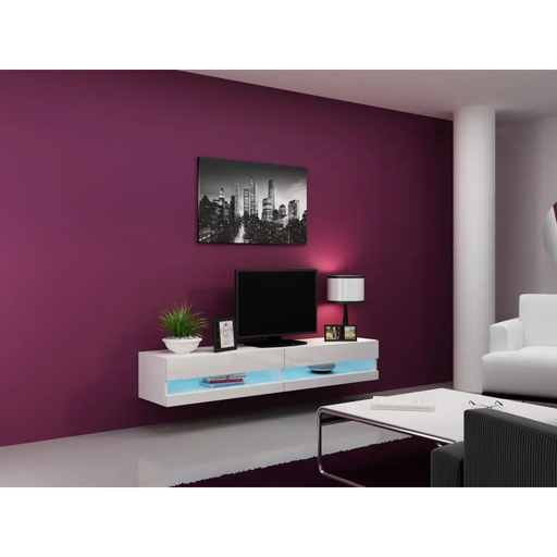 Стойка за телевизор Cama VIGO NEW 30/180/40 бяло/бял гланц