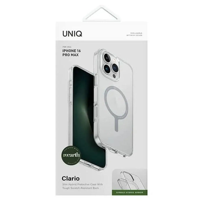 Прозрачен/прозрачен калъф за зареждане Uniq Clario iPhone