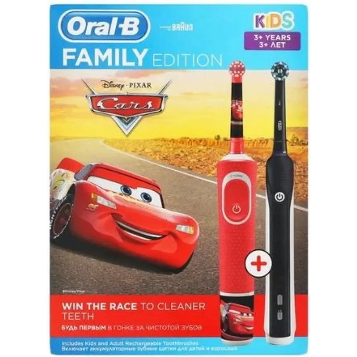 Електрическа четка за зъби Oral B Pro 700 Black + D100 Cars