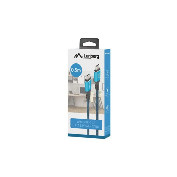 Lanberg CA-CMCM-44CU-0005-BK USB кабел USB4 Gen 2x2 0.5