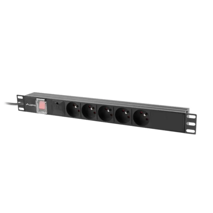 Lanberg разпределителен блок (pdu) 19’’ 1U 10a 2m 5x