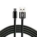 everActive кабел USB-C 1m - Черен оплетен бързо зареждане