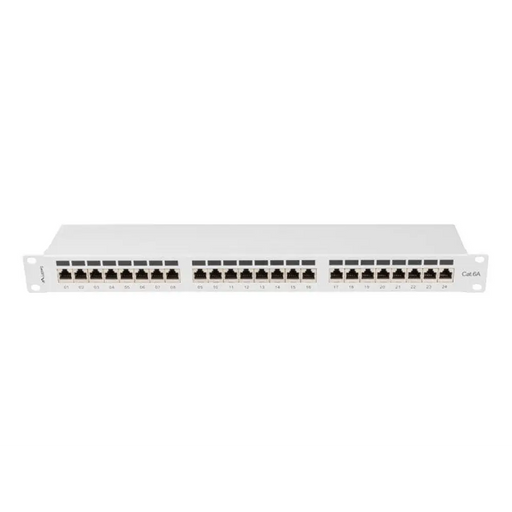 Пач панел Lanberg 24 порта 1U 19’’ CAT.6a ftp с кабелен