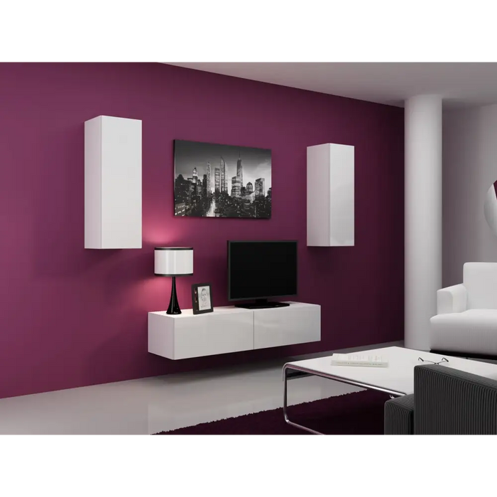 Стойка за телевизор Cama VIGO 140 30/140/40 бяло/бял гланц