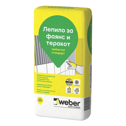ЛЕПИЛО ЗА ПЛОЧКИ WEBER WEBER.COL СТАНДАРТ СИВ