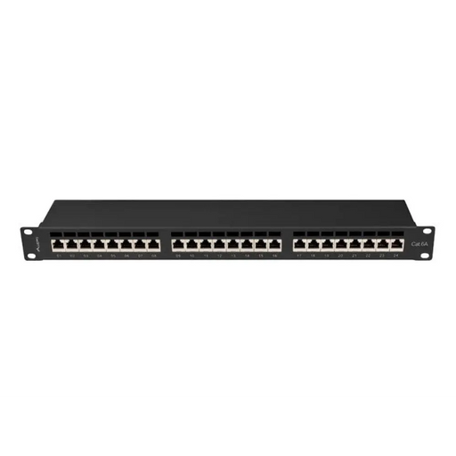 Пач панел Lanberg 24 порта 1U 19’’ CAT.6a ftp с кабелен