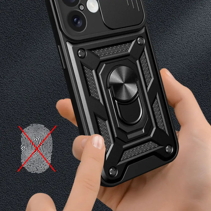 Брониран калъф Hybrid Armor Camshield iPhone 16 с капак