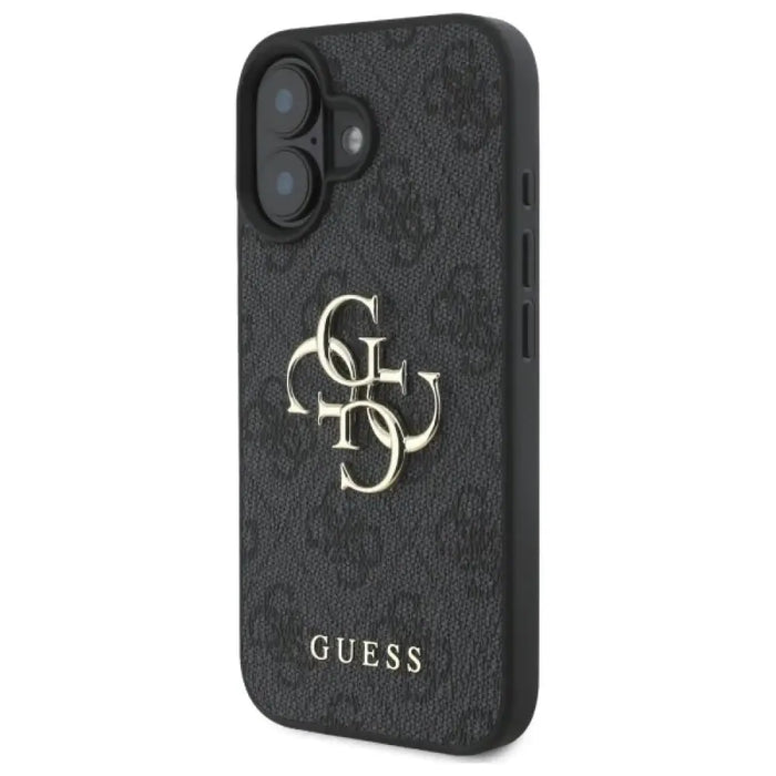 Калъф Guess 4G с голямо лого за iPhone 16 Plus - черен