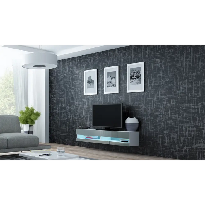 Поставка за телевизор Cama VIGO NEW 30/140/40 бяло/сив гланц