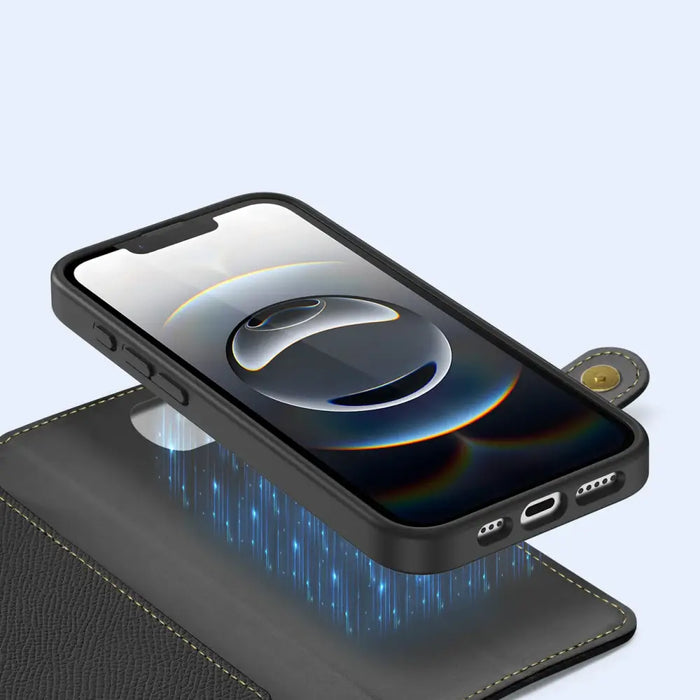 Кожен калъф Dux Ducis Lawa за iPhone 16e със свалящ