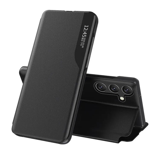 Eco Leather View Case елегантен калъф с капак и стойка